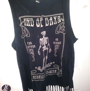 Torrid fringed tank top